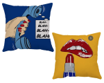 - Throw Cushion Cover Pillow Cover - Set Of 2 - Blah