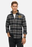 Embroidered Check Overshirt - Roderick Check Black