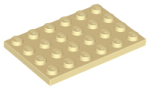 Parts Plate 4 X 6 3032 - Tan