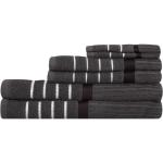 Always Bath Towel Set Textured 6PC Charcoal 1 Ea