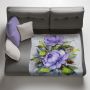 Purple Peonies Light Weight Fleece Blanket By Stella Bruwer