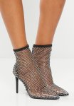 Sissy Boy Booted Glitter Mesh Boot - Bling
