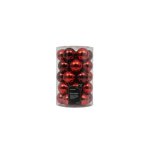 Baubles Red Mix 34PSC 8CM