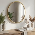 Round Wall Mirror Gold Frame 50CM