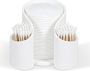 Cotton Pad Qtips Holder Bathroom Cups Dental Floss Dispenser Storage