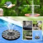 1PC Solar Powered Fountain Pump Plastic Floating Water Feature For Garden Pond Pool & Bird Bath - Effortless Setup Eco-friendly