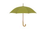 23" Wooden Shaft And Hooked Handle Umbrella
