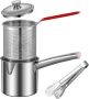 Compact Deep Fryer Pot With Strainer Basket For Home And Restaurant Use