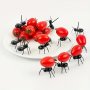 12pcs Ant Shaped Toothpicks Fruit Dessert Fork Reusable Ant Food Fork Animal Appetizer Fork For Snack Cake Dessert Plastic Toothpicks Handy For Party Series
