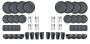 64 Piece Wheat Fiber Everyday Dining Set For Home And Outdoor Use