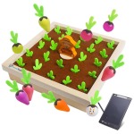 Focustoys Montessori Wooden Carrot Harvest Game