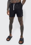 Man Signature Mid Length Swim Trunks - Black
