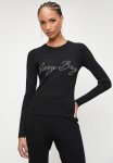 Sissy Boy Umbra: Basic Logo Rib Knit Top - Black