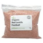 Bulk Organic Red Lentils Football 1KG