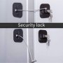 1PC Keyed Security Lock High-grade Protection Padlock Multi-functional Cabinet Door Window And Refrigerator Latch With Metal Construction Uncharged Power Mode