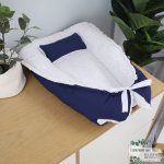 Winter Baby Nest Sherpa Inside Navy And White
