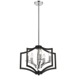 Vulpecula Black Chrome Chandelier