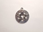 Pentagram Plated Tetragram Pendant F94