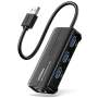 Ugreen 3-Port USB 3.0 Hub With Gigabit Ethernet Adapter Black