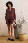 Elasticated Sheer Shorts - 16 Chocolate