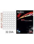 48UPB Multi-purpose Inkjet-laser Labels 32MM Diameter Round 100 Pack