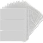 Premium 10-PAGE X3-POCKET Banknote Currency Album - Universal Fit For All Binders Collector's Choice Archival Safe High-clarity