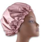 Luxurious Reversible Satin Bonnet - Blush Pink