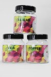 3 Pack Large Airtight Glass Storage Jars For Tea Coffee & Sugar 850ML