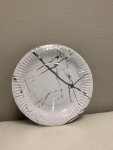 White And Silver Small Paper Plate