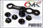 6MIK Wheel Tool + 5 Wheel Nuts Black