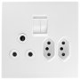 Eurolux Socket Topaz White 1X3 & 2X2 Pin 4X4