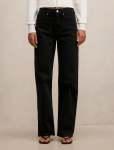 Nicki Mid-rise Straight Jeans - 16 Black Wash