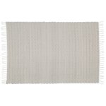 Dhurrie Twill Grey Mat - Bath Mat - 60 X 90 Cm