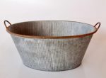 Metal Ridged Basin With Handle 32X70X54CM