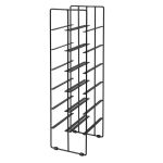 Wine Rack Storage For 12 Bottles In Black Steel Pilare