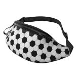 Football Print Fanny Pack Waist Bag Adjustable Belt Bag For Men Women Traveling Hiking Cycling Running