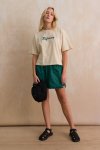 Relaxed Fit Side Tie Shorts - 16 Green