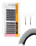 Nagaraku Flying 3D W Eyelash Extension Fox Eye Lashes 3D Clover Lash Supplies Natural Soft Premade Fans Pbt Cluster W Shape Lash