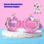 1PC Heart-shaped Cartoon Swimming Glasses Anti-fog Swimming Eyewear For Children