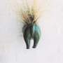 Rhino Wall Planter Head/tail - Forest Green / Tail