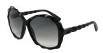 SWAROVSKI Cabaret Plastic Catlook Sunglasses For Women In Black - Black