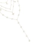 Silver Diamante Celestial Multi Pearl Layered Y-necklace