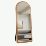 Wood Accent Body Mirror - Dark Brown