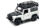 Welly – Nex 1:24 Land Rover Defender W Roof Rack & Snorkel – White black