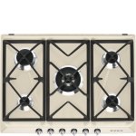 Smeg 70 75CM Victoria Aesthetic 5-BURNER Gas Hob – Cream