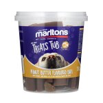 marltons semi moist treats tub for dogs peanut butter flavoured bars 500g