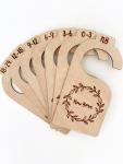 Wooden Closet Dividers - Laser Engraved Wreath - Afrikaans
