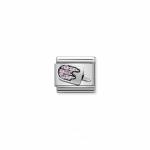 Classic Silver Ice Cream With Pink Cz Link
