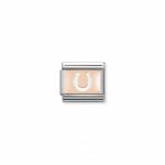 Rose Gold Silver Danish Horseshoe Link