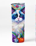 Cute Ragdoll Cat 20OZ Insulated Skinny Tumbler Sublimation With Straw 003